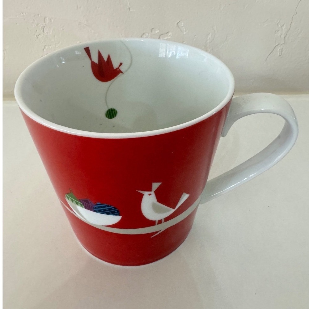 Starbucks Christmas Holiday Mug 2011 Partridge in‎ a Tree Ornaments Red Modern